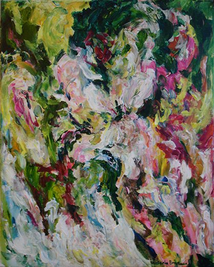 Flower Garden<br>2012. 16&Prime;x20&Prime;. Acrylic on canvas<br>In private collection