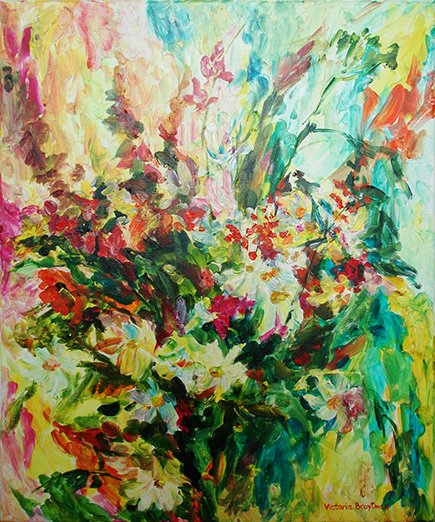 Bouquet<br>2012. 20&Prime;x24&Prime;. Acrylic on canvas<br>In private collection