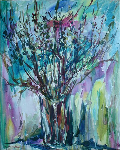 Willow Branch<br>2013. 16&Prime;x20&Prime;. Acrylic on canvas<br>In private collection