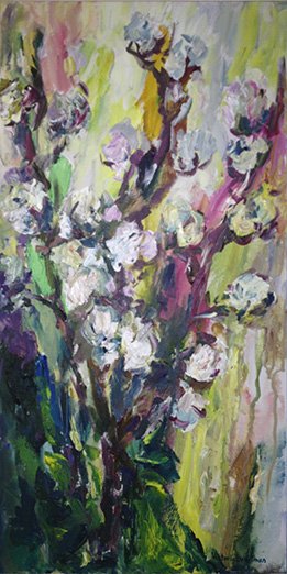 Cotton<br>2013. 12&Prime;x24&Prime;. Acrylic on canvas<br>In private collection