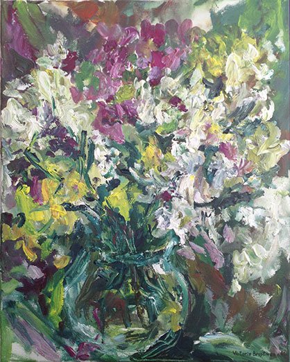 Summer Bouquet<br>2014. 16&Prime;x20&Prime;. Acrylic on canvas<br>In private collection