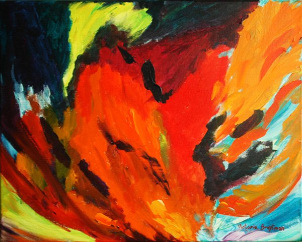 Tulips. Triptych. Fragment 3<br>2012. 20&Prime;x16&Prime;. Acrylic on canvas<br>In private collection