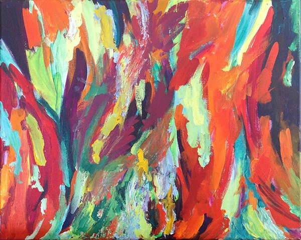 Tulips. Triptych. Fragment 2<br>2012. 20&Prime;x16&Prime;. Acrylic on canvas<br>In private collection