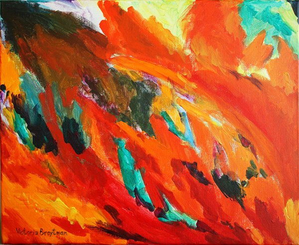 Tulips. Triptych. Fragment 1<br>2012. 20&Prime;x16&Prime;. Acrylic on canvas<br>In private collection