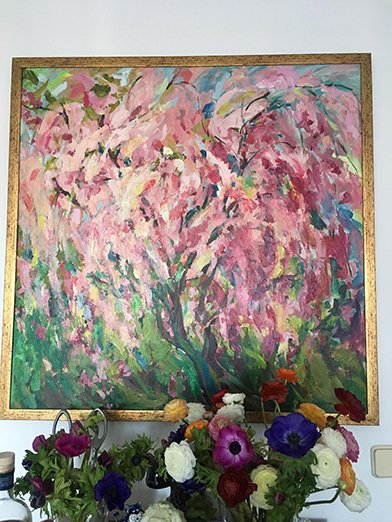 Blooming Tree<br>2011. 36&Prime;x36&Prime;. Acrylic on canvas<br>In private collection