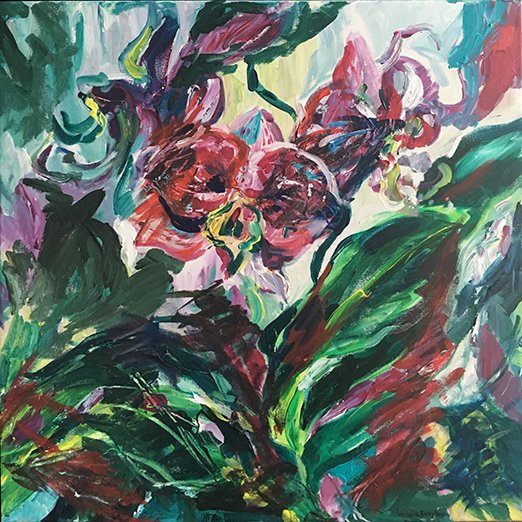 Orchid<br>2018. 24&Prime;x24&Prime;. Acrylic on canvas