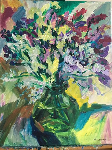 Summer Bouquet<br>2020. 22&Prime;x28&Prime;. Acrylic on canvas<br>In private collection
